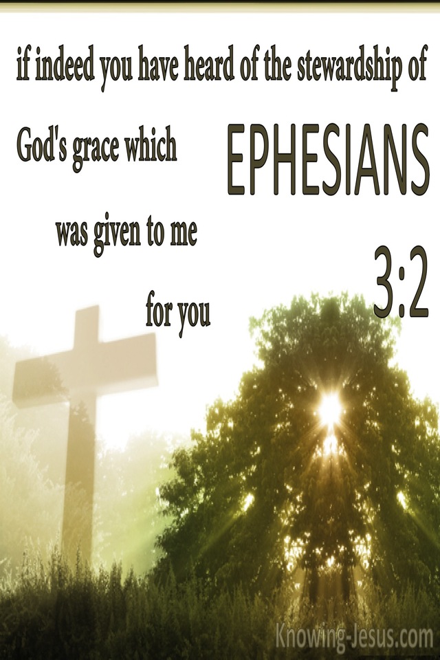 Ephesians 3:2 The Stewardship Of Gods Grace (white)